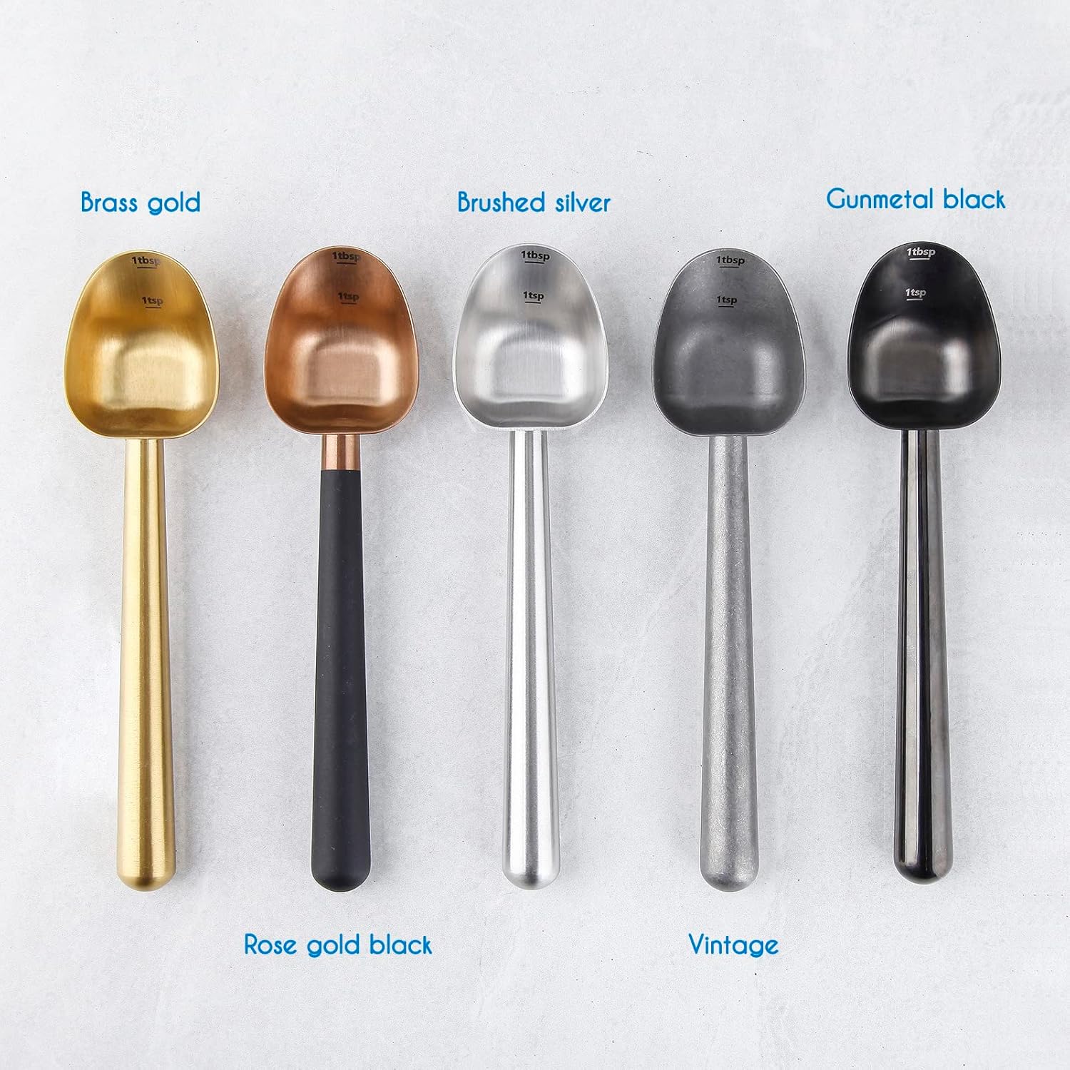 Easyworkz Stainless Steel Coffee Scoop – Long Handle 7g Measuring Spoon, Brass Gold