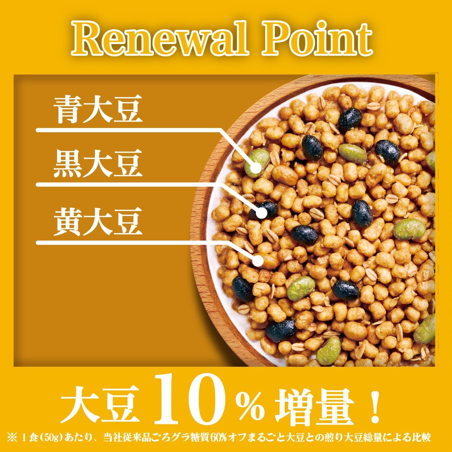 Nissin Cisco Soybean Soybeans Snack, 60% Sugar Reduction, 10.6 oz (300 g) × 6 Bags