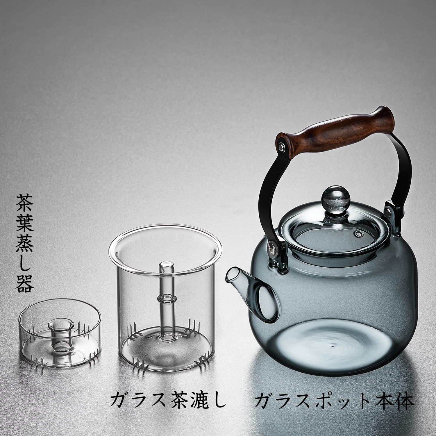 Pocarati Heat-Resistant Glass Teapot 900ml – Direct Flame Safe with Dual Removable Glass Infusers