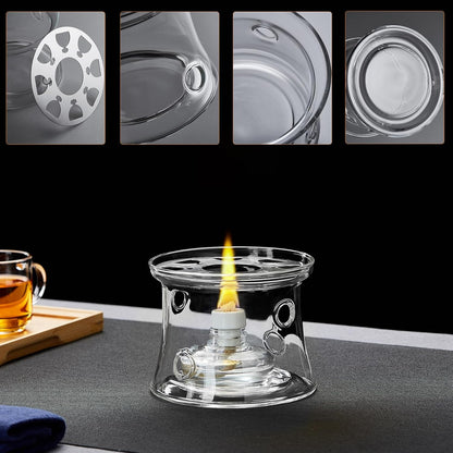 Pocarati Teapot Warmer with Alcohol Lamp – Heat-Resistant Glass Beverage Warmer