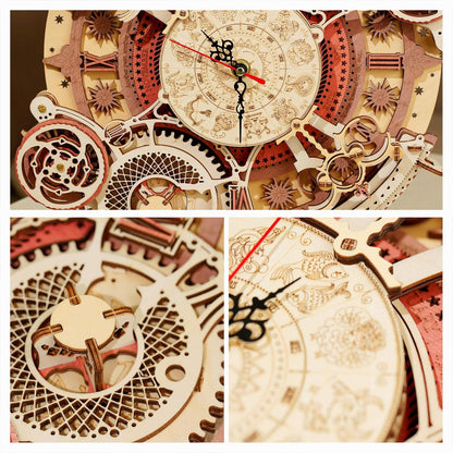 ROKR 3D Wooden Wall Clock Puzzle | DIY Handmade Model Kit with Functional Design