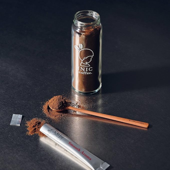 INIC coffee Smooth Aroma Bottle 55g &amp; Refill 45g [Classic regular blend] [The best powdered coffee] [Taste used by world barista champions] 45g | Made in Japan