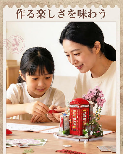 ROBOTIME TGS05 Miniature House 3D Wooden Puzzle – DIY Architectural Model Kit, Handmade Wood Craft &amp; Interior Decoration