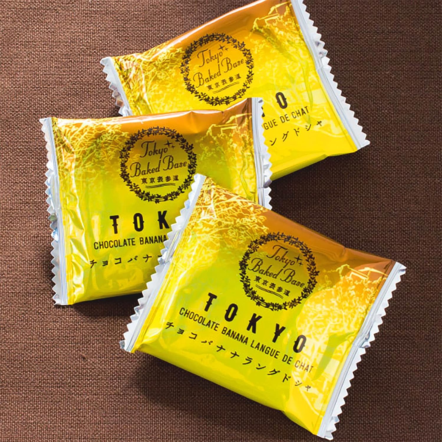 Tokyo BAKED BASE Chocolate Banana Langue de Chat 10 Biscuits Inside Packet | Made in Japan