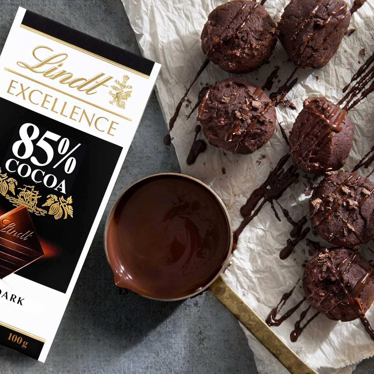 Lindt &amp; Sprüngli Lindt Excellence 85% Cacao Dark Chocolate Bar – 100g