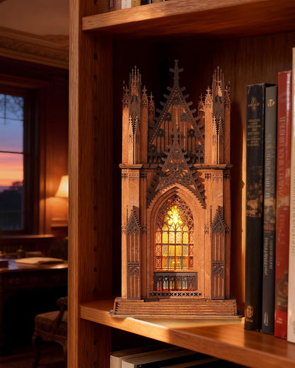 ROBOTIME TGA01 Gothic Architecture 3D Wooden Puzzle – DIY Building Model Kit, Handmade Craft &amp; Interior Decoration