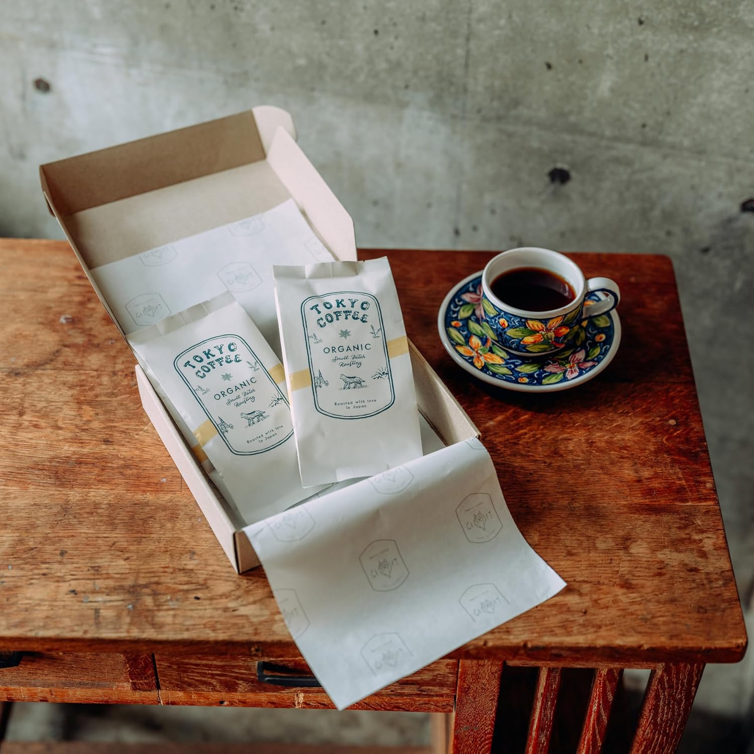 TOKYO COFFEE Organic Blend Coffee Beans – Gift Set (2 × 150 g)