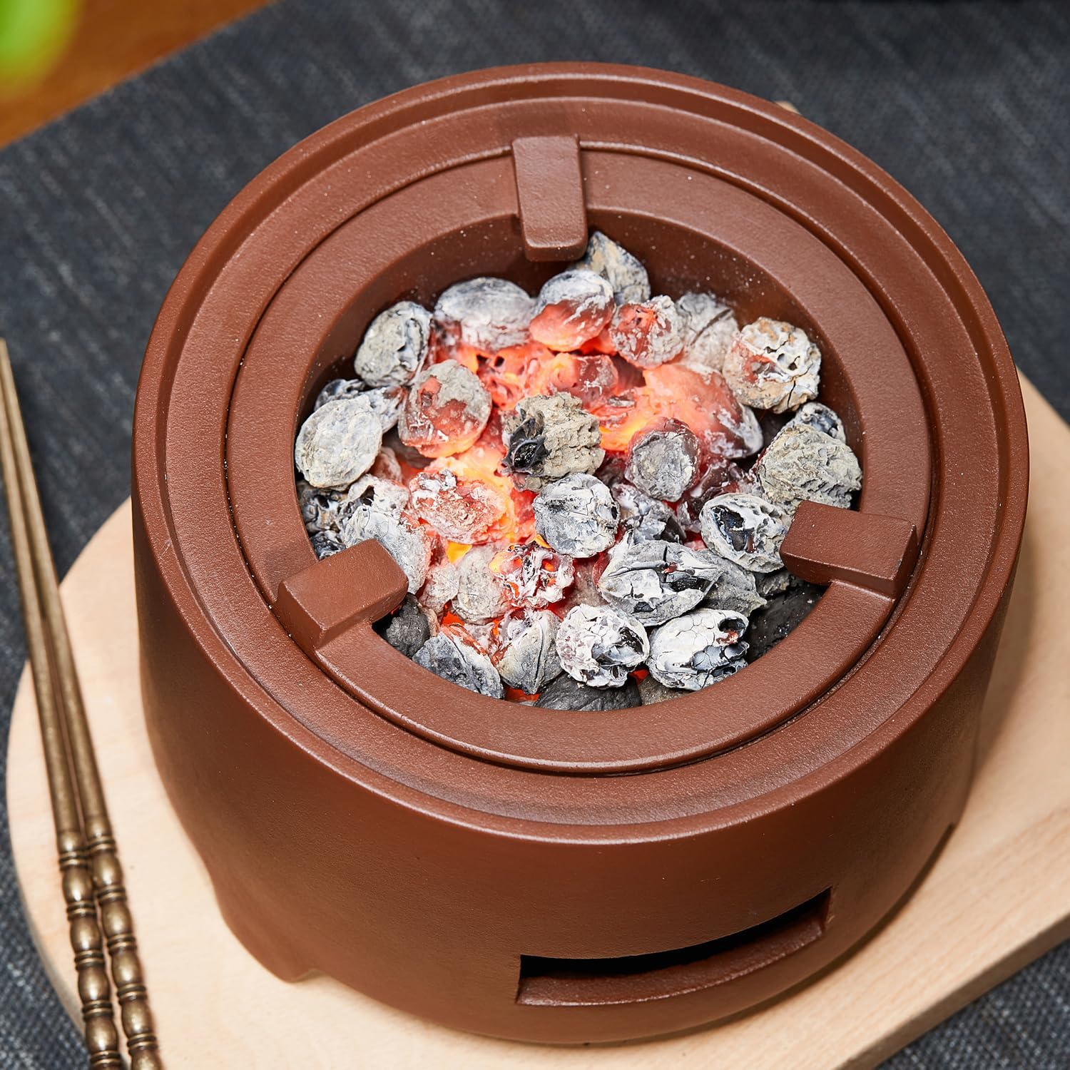 Pocalotea Purple Clay Tea Furnace – Round Mouth Charcoal Tea Brewing Stove