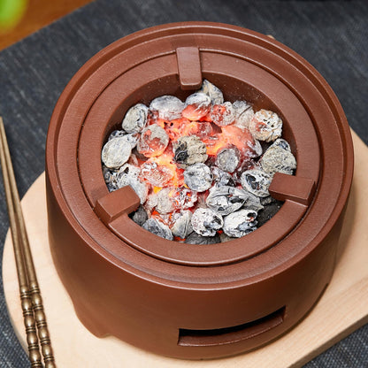 Pocalotea Purple Clay Tea Furnace – Round Mouth Charcoal Tea Brewing Stove