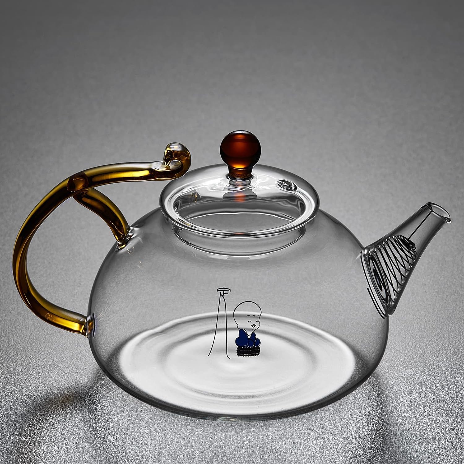 Pocarati Heat-Resistant Glass Teapot 720ml – Direct Flame Safe with Built-In Strainer for Loose Leaf Tea