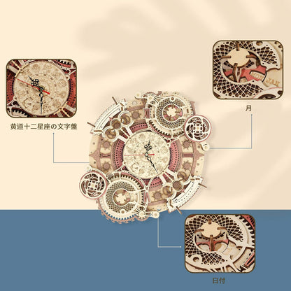 ROKR 3D Wooden Wall Clock Puzzle | DIY Handmade Model Kit with Functional Design