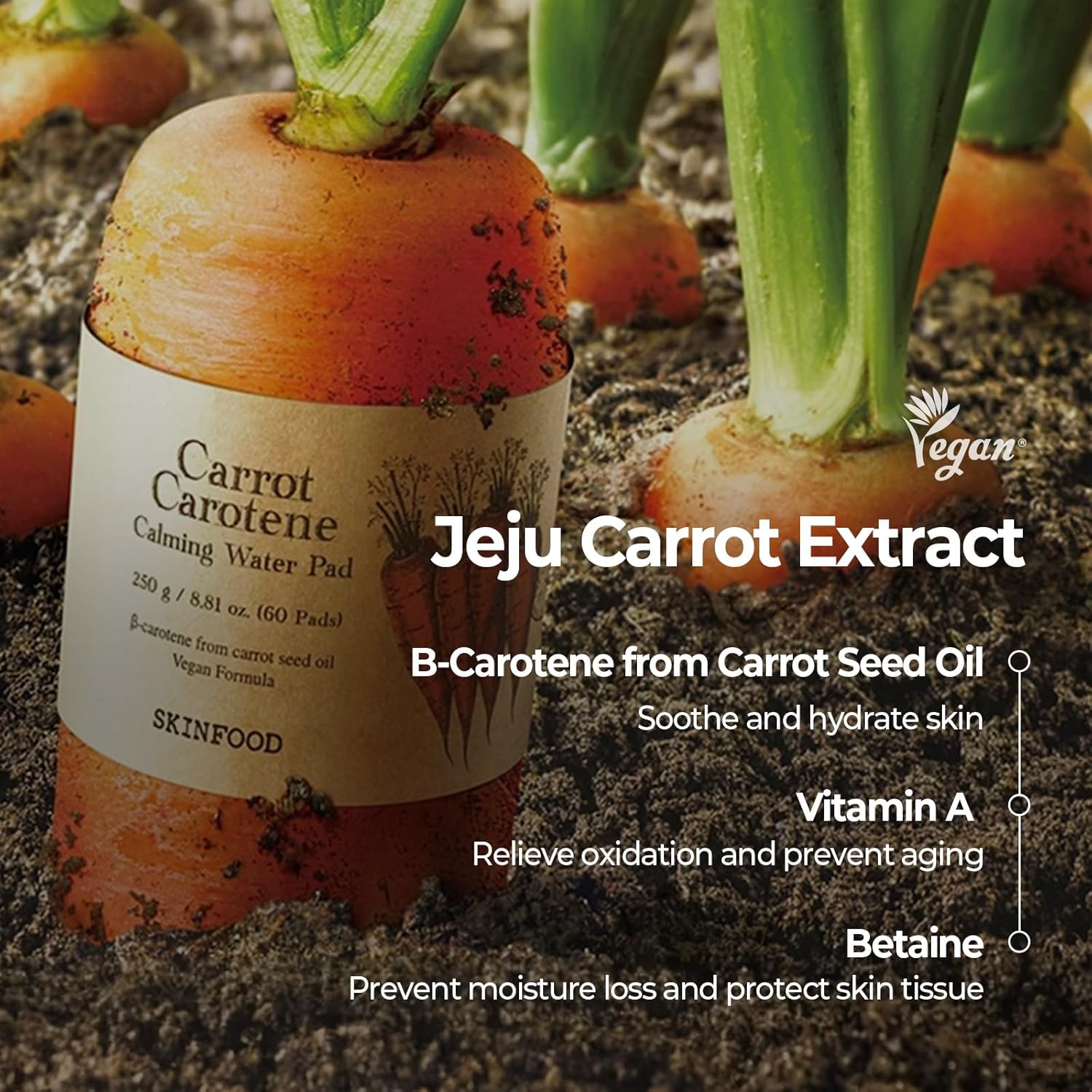 SKINFOOD Carrot Carotene Daily Mask – Soothing &amp; Hydrating Korean Sheet Mask Pack