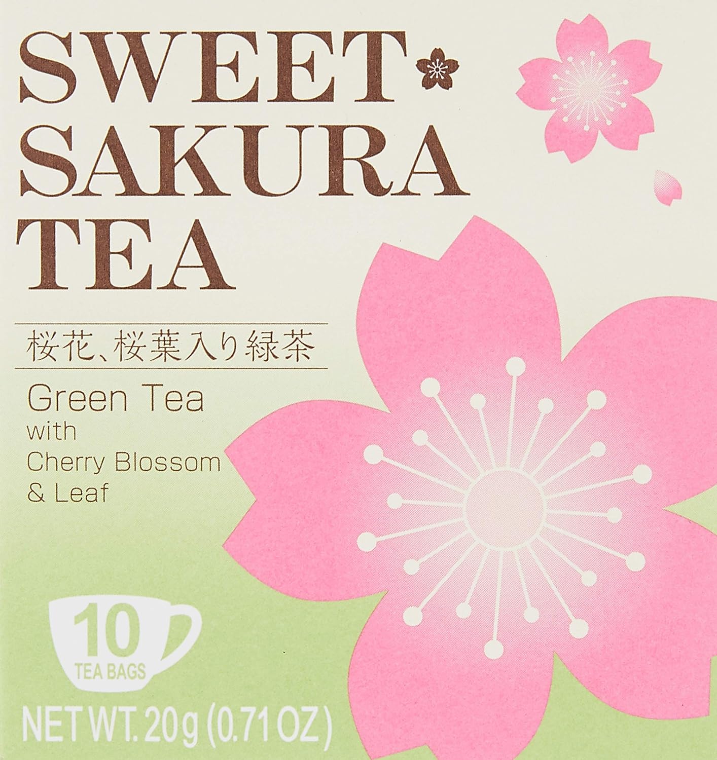 Tea Boutique Sweet Sakura Tea Green Tea | Tea Bags 2g x 10P | Made in Japan