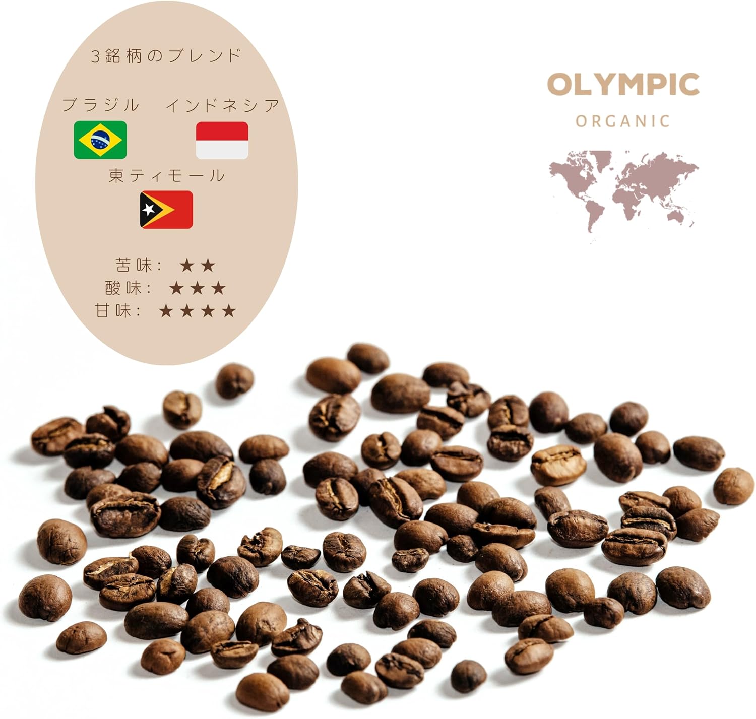 Tokyo Coffee Olympic Blend – Medium Roast Home-Roasted Organic Coffee Beans (1 kg)