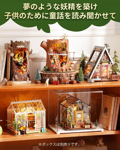 ROBOTIME DG179 Tree House DIY Miniature Dollhouse Kit – Handmade Mini Model with Figurines &amp; Accessories for Kids and Adults
