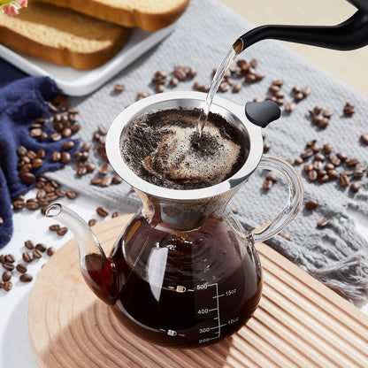 Pocarati Double Mesh Coffee Dripper – Reusable Stainless Steel Paperless Filter
