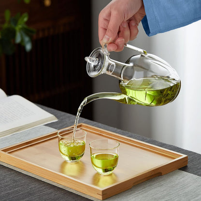 Song Song Heat-Resistant Glass Teapot 560ml – Direct Fire Safe Glass Pot with Lid &amp; Handle