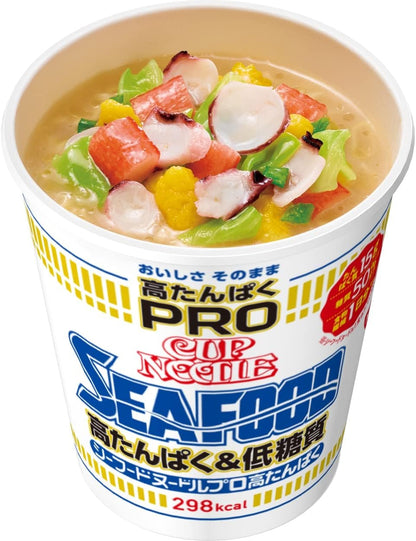 Nissin Foods Cup Noodles PRO High Protein &amp; Low Carbohydrate Seafood Noodles