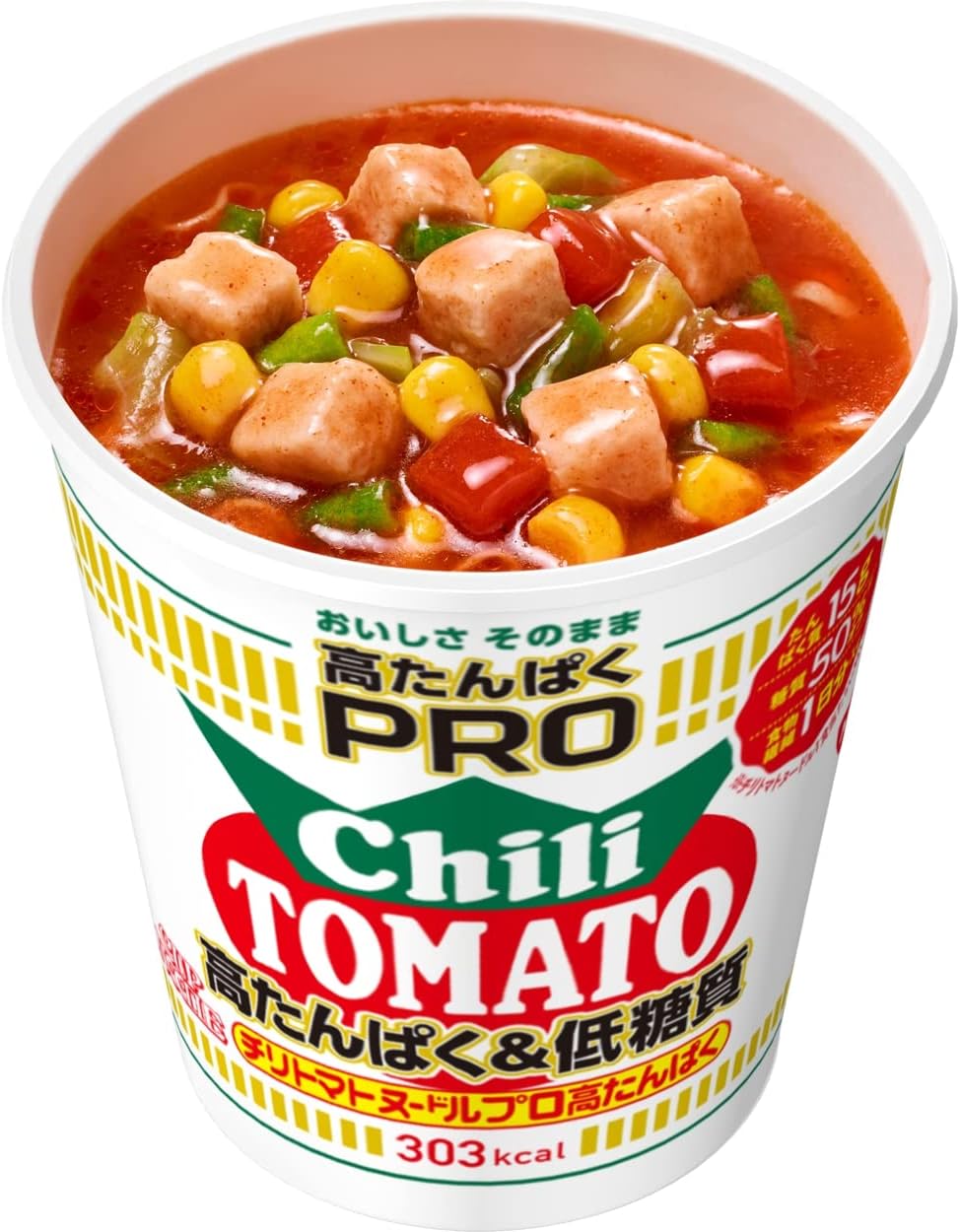 Nissin Foods Cup Noodles PRO High Protein &amp; Low Carbohydrate Chili Tomato Noodles