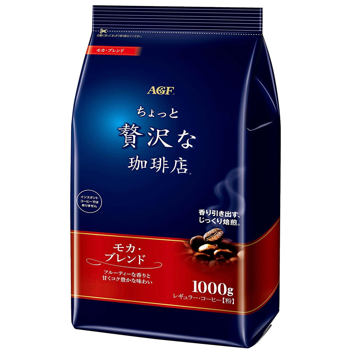 AGF A Little Luxurious Coffee Shop Regular Coffee Mocha Blend Powder | Made in Japan | Japanese Coffee Powder