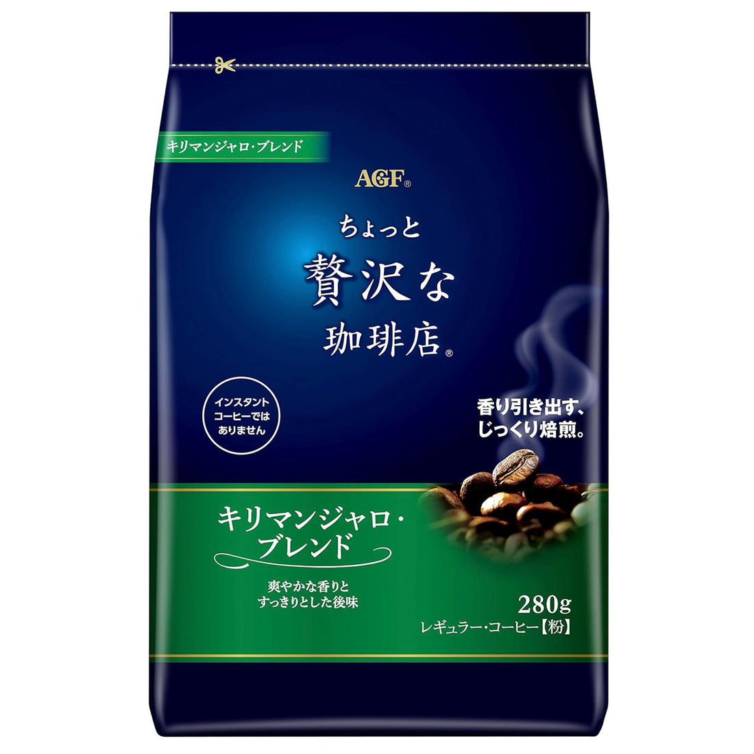 AGF A Little Luxurious Coffee Shop Regular Kilimanjaro Blend Powder | Made in Japan | Japanese Coffee Powder