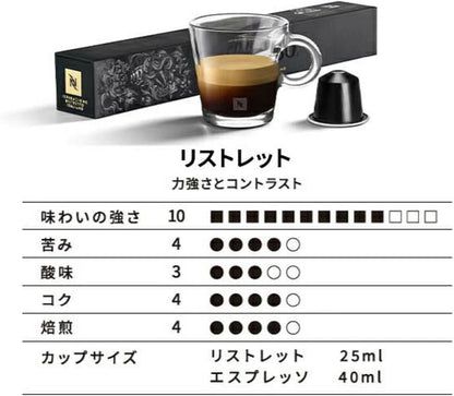 Nespresso Ristretto 5-piece set (50 Pods) Original capsules