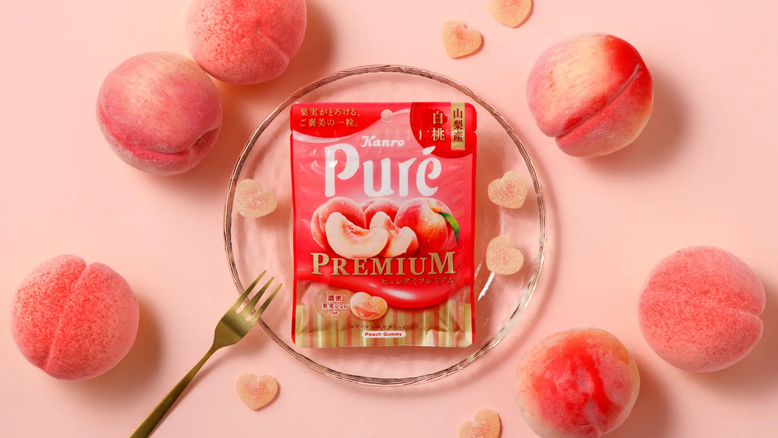 Kanro Pure Gummy Premium Yamanashi White Peach 54g | Pack of 2 | Made in Japan