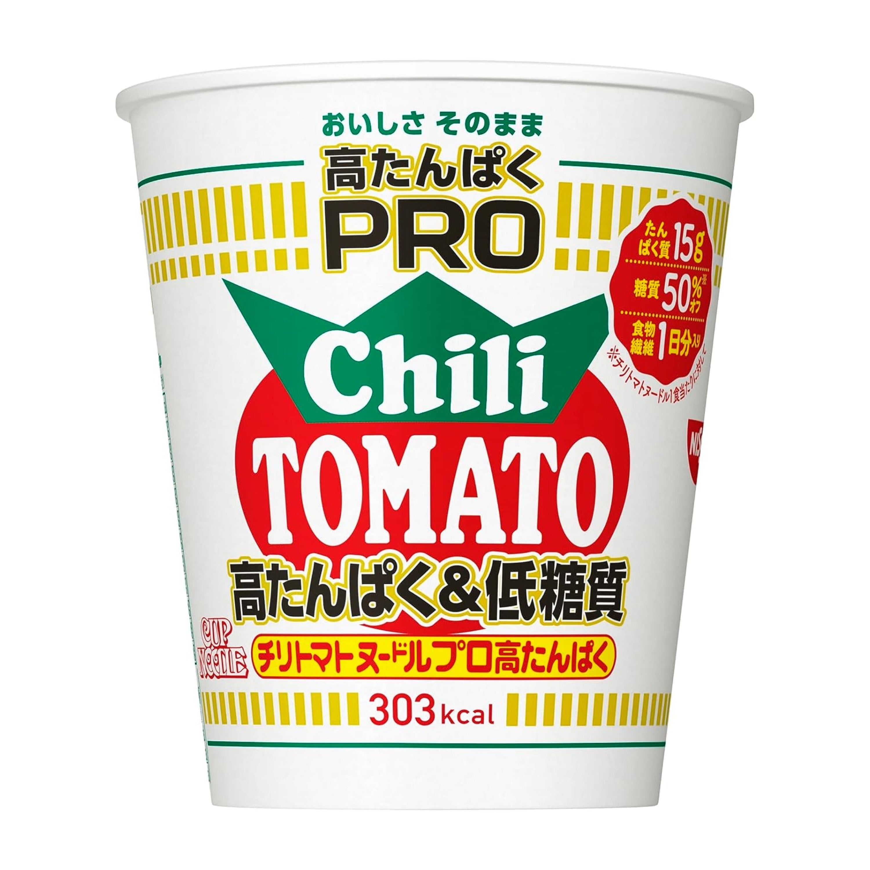 Nissin Foods Cup Noodles PRO High Protein &amp; Low Carbohydrate Chili Tomato Noodles