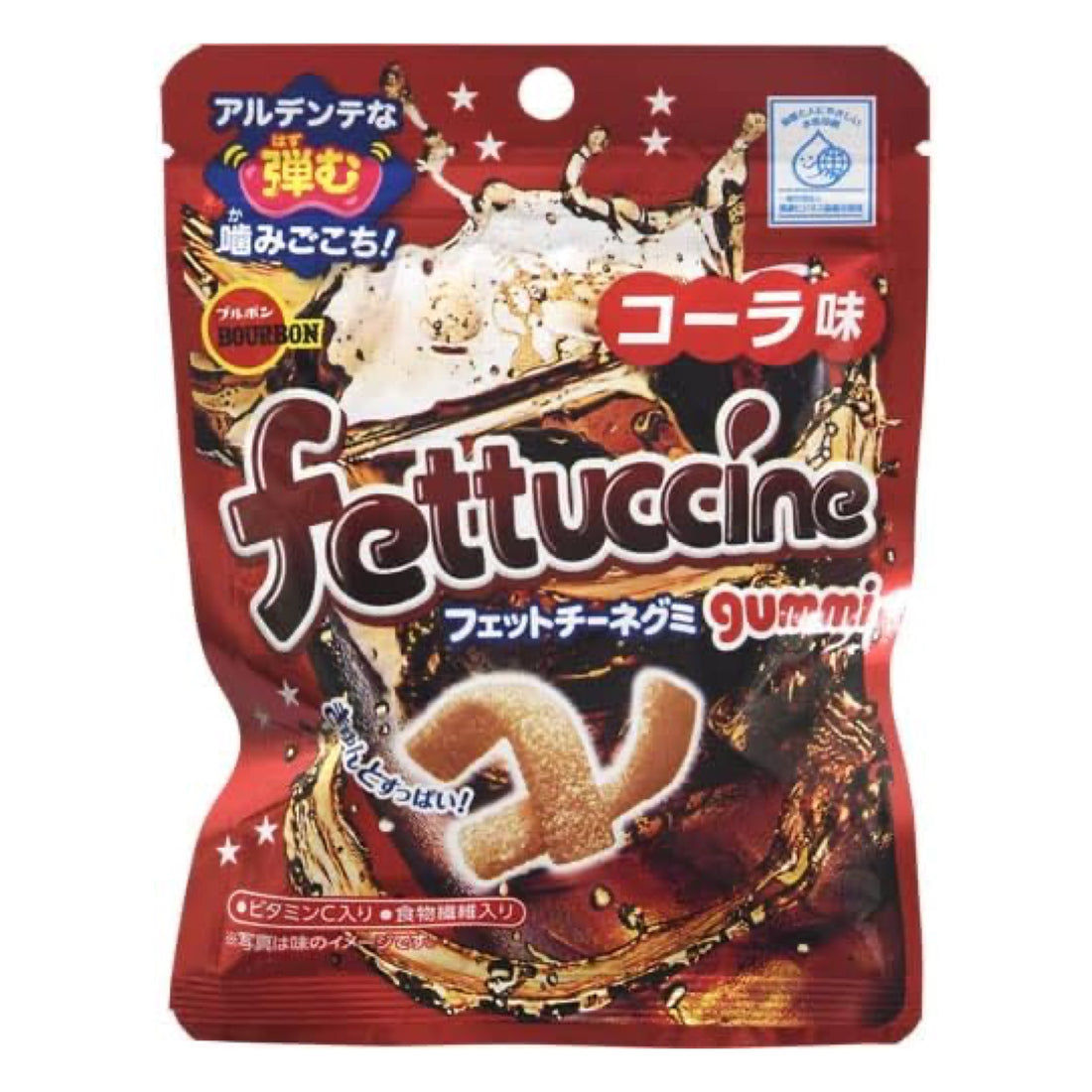 Bourbon Fettuccine Gummy Cola Flavor 50g | Pack of 3