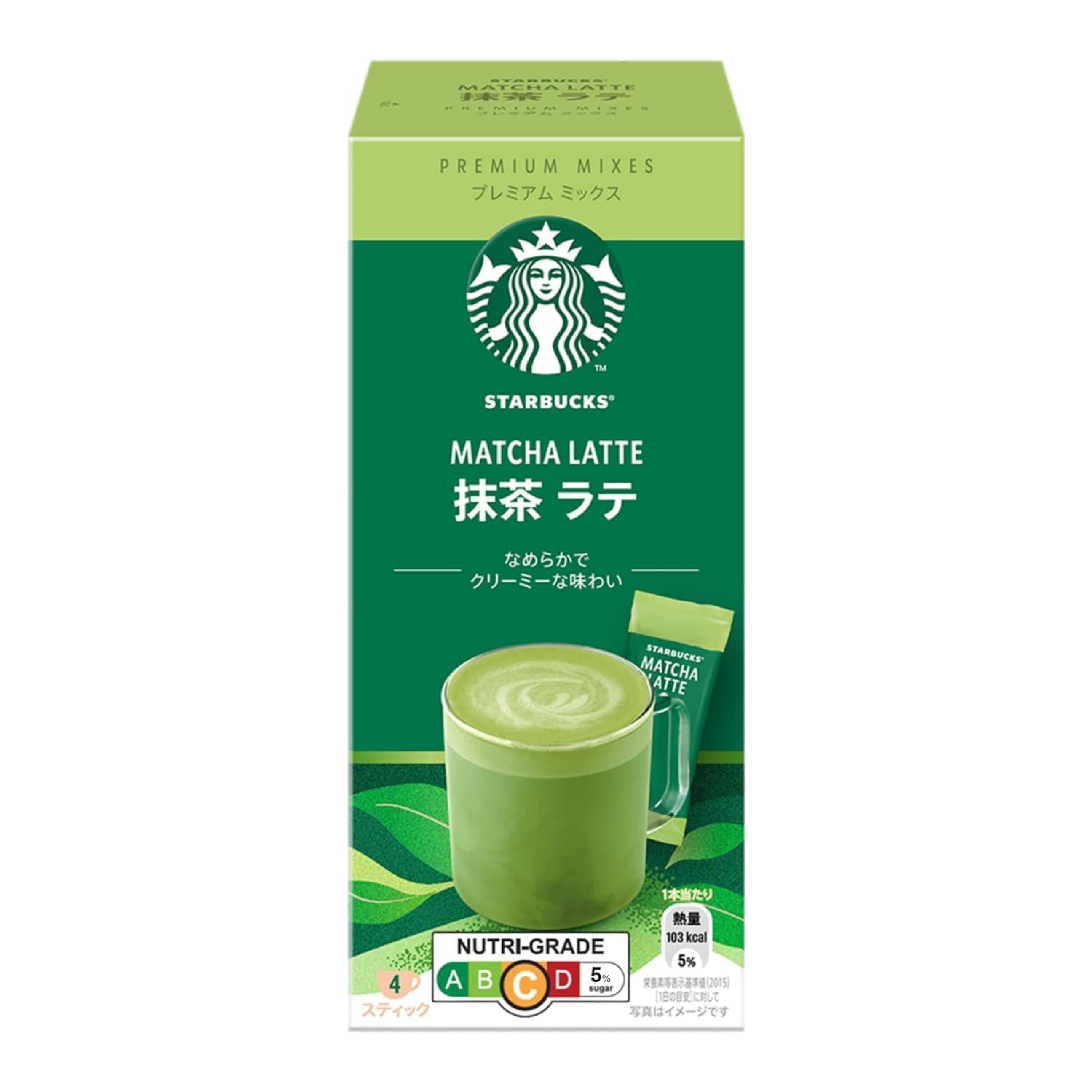 Nestle Starbucks Premium Mix Matcha Latte Stick Coffee 4 Sachets Inside