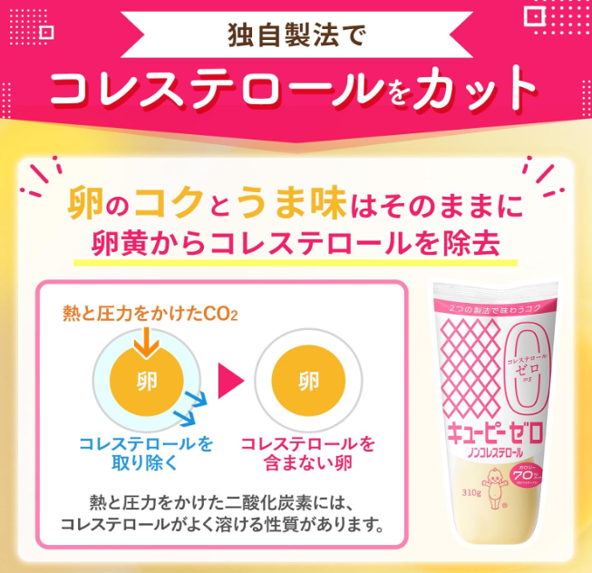 Kewpie Zero Non-Cholesterol Mayonnaise Type, 10.9 oz (310 g) x 4 Packs