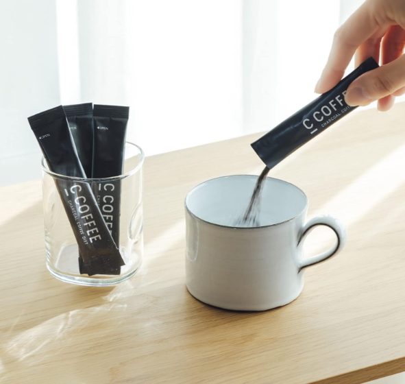 C COFFEE Stick 20-Pack – Diet Charcoal Coffee Replacement Powder (3.3 g Each)