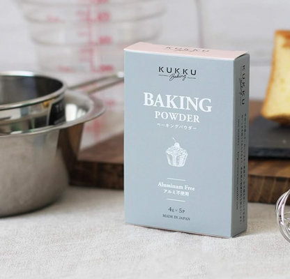 KUKKU Baking Powder Sachets (4 g × 5) – Aluminum-Free, Fragrance &amp; Preservative Free