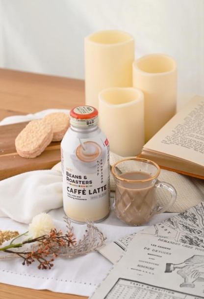 UCC BEANS &amp; ROASTERS Café Latte, 13.8 oz (375 g) × 24 Bottles – Smooth &amp; Creamy
