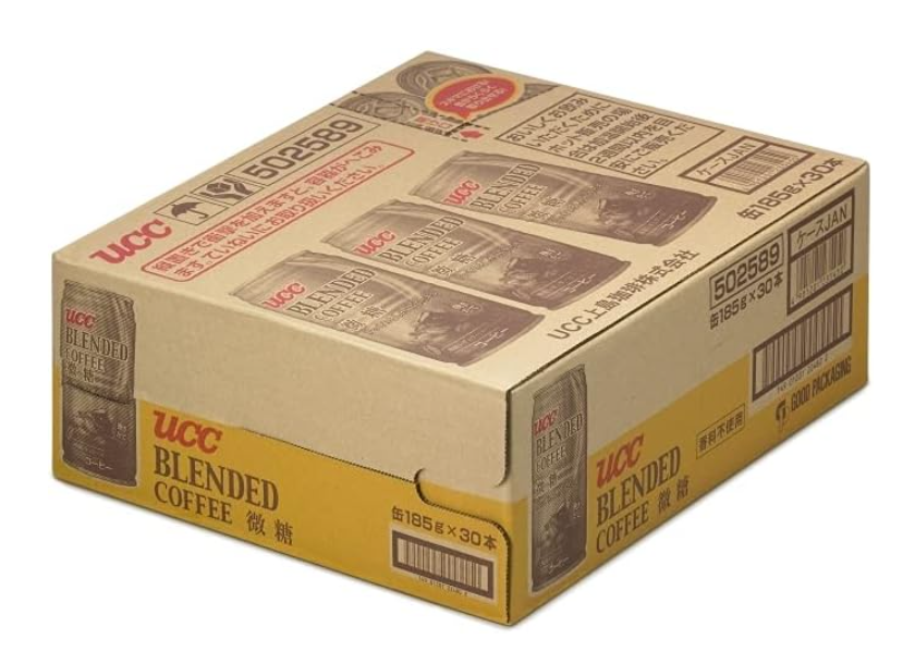 UCC Blended Coffee with Sugar, Can, 6.5 oz (185 g) x 30 Cans