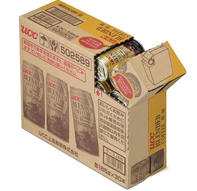 UCC Blended Coffee with Sugar, Can, 6.5 oz (185 g) x 30 Cans