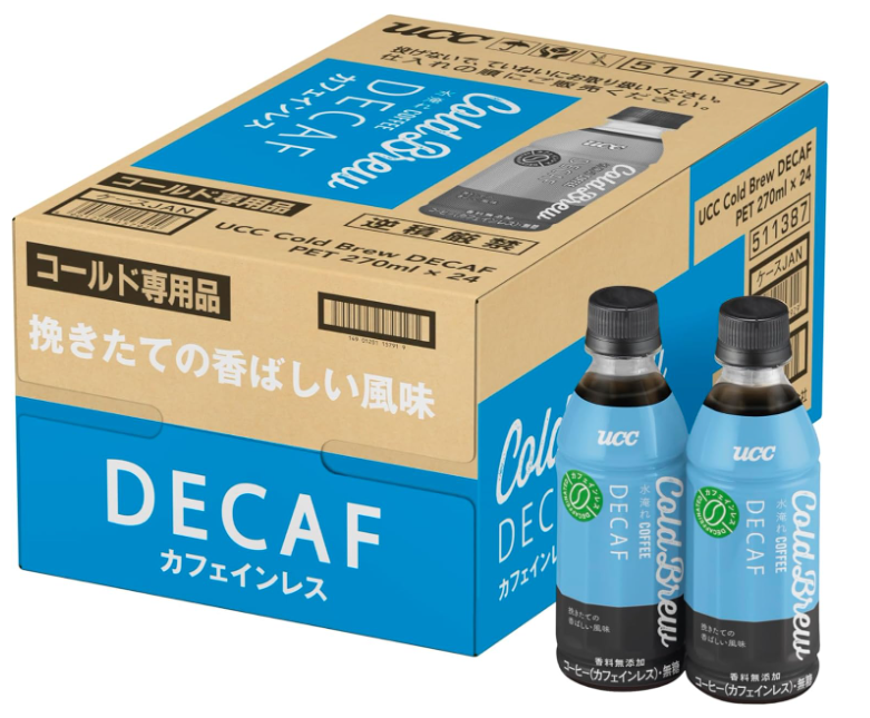 Cold Brew DECAF Decaffeinated Coffee – 9.1 fl oz (270 ml) x 24 Bottles