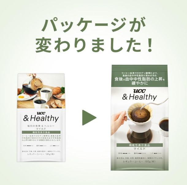 UCC Healthy Mild Coffee Powder – 6.3 oz (180 g) x 3 Packs