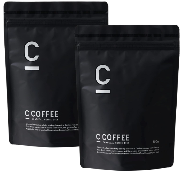 C COFFEE Sea Coffee Set of 2 – Charcoal &amp; MCT Oil Diet Coffee Replacement (Brazil Beans)