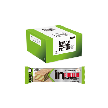 Morinaga In Bar Protein Matcha Latte – High-Protein Wafer Bar with 7 B Vitamins, Low-Carb, 10g × 14 Bars