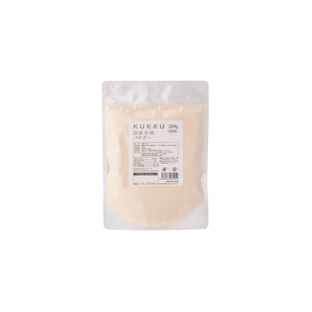 KUKKU White Peach Powder (200 g) – Additive-Free Fruit Powder