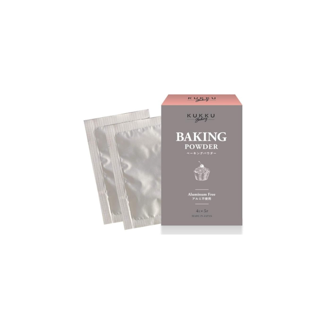 KUKKU Baking Powder Sachets (4 g × 5) – Aluminum-Free, Fragrance &amp; Preservative Free