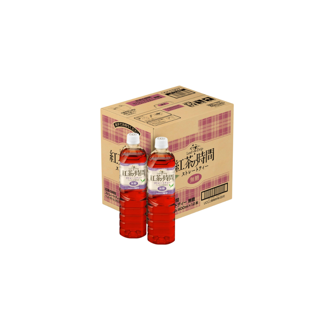 SDKWDH Tea Time Straight Tea Sugar Free, Plastic Bottle, 30.4 fl oz (900 ml) x 12 Bottles
