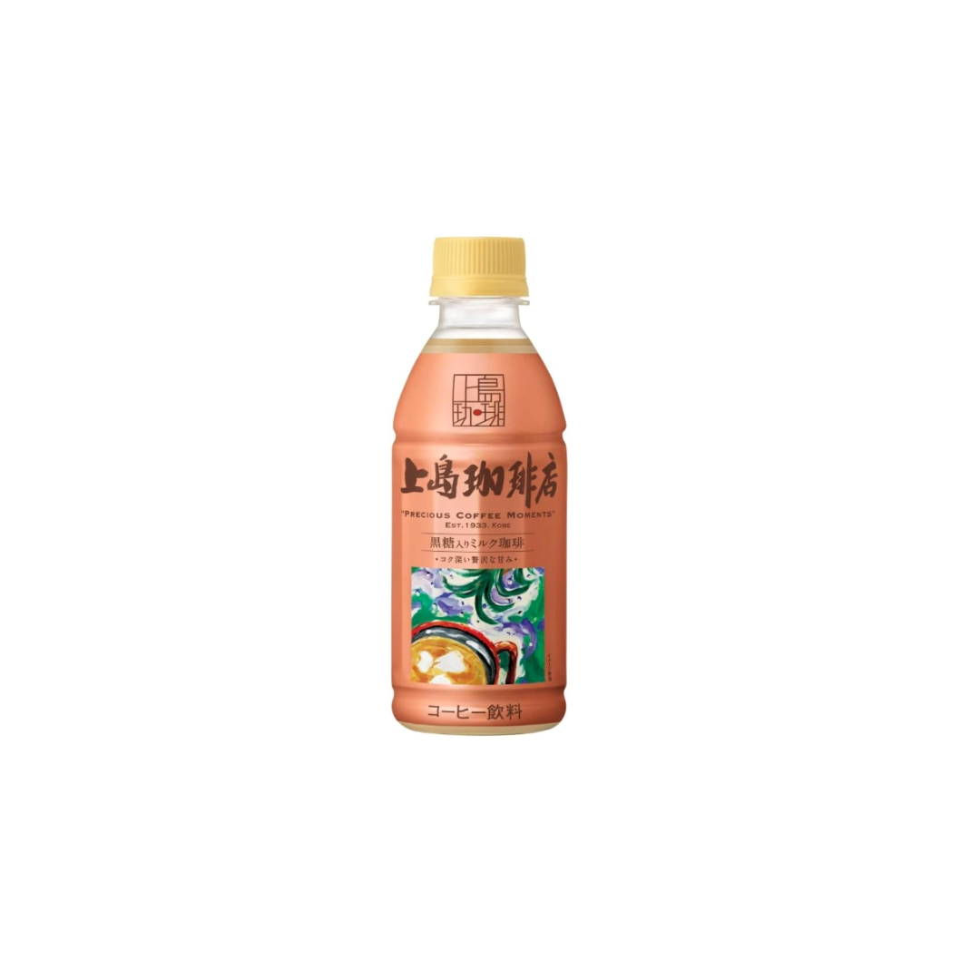 Ueshima Coffee Milk Coffee with Brown Sugar, Plastic Bottle, 9.1 fl oz (270 ml) x 24 Bottles