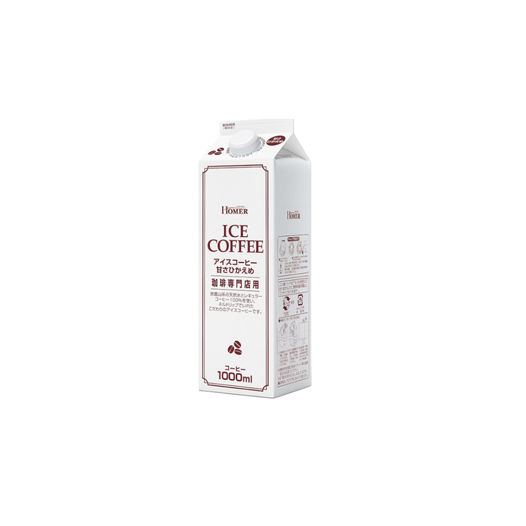 UCC Homer Iced Coffee Sweetness – Paper Pack Coffee, 33.8 fl oz (1000 ml) x 12 Bottles