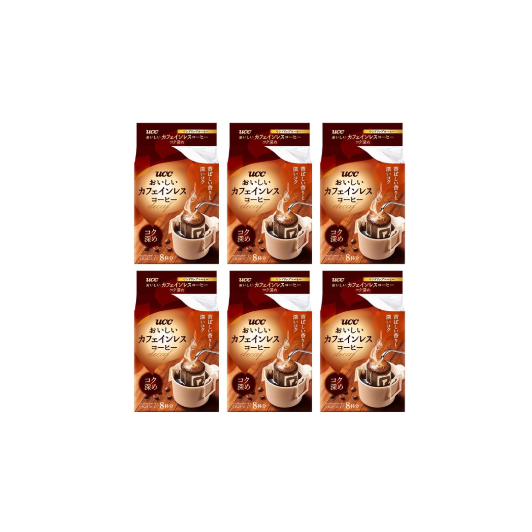 UCC Delicious Decaffeinated Drip Coffee “Deep Deep” – 8 Packs x 6 Pieces