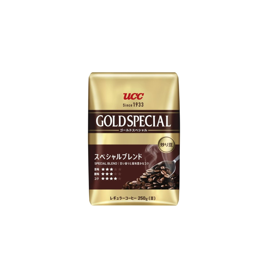 UCC Gold Special Roasted Beans Special Blend Coffee – 8.8 oz (250 g) x 3 Packs