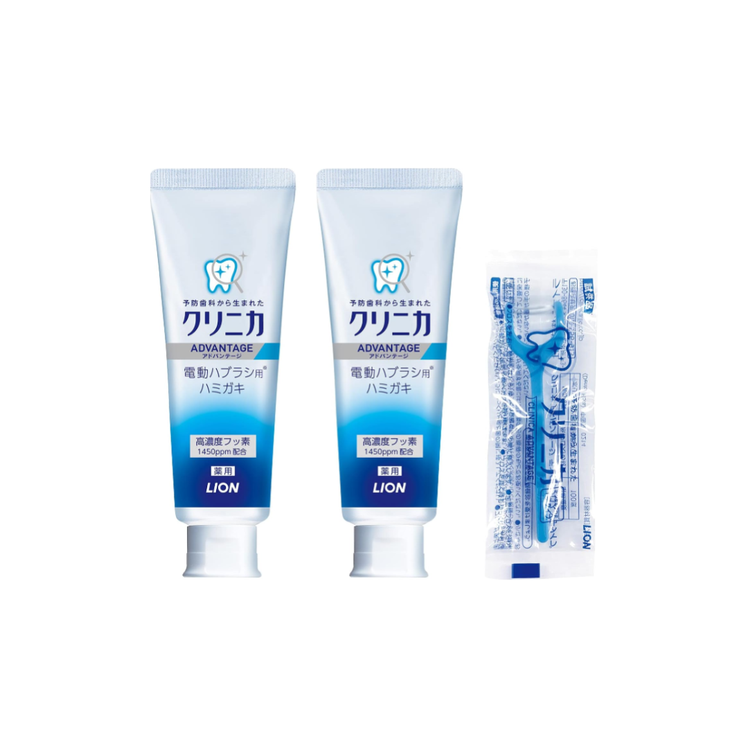 Clinica Advantage Gel Toothpaste for Electric Toothbrushes | Set of 2 + Floss