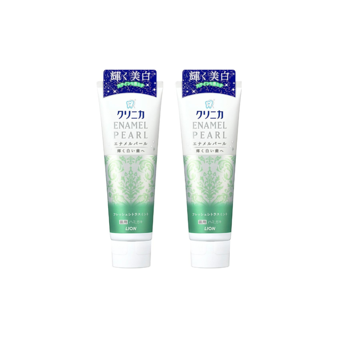 Clinica (Quasi-Drug) Enamel Pearl Toothpaste, Fresh Citrus Mint, 130 g × 2