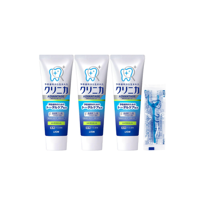 Clinica Advantage Toothpaste Citrus Mint | Fluoride Care | 130 g x 3 + Floss